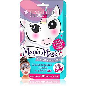 Eveline Cosmetics Magic Mask Cute Unicorn textilná 3D hĺbkovo čistiaca maska vyobraziť