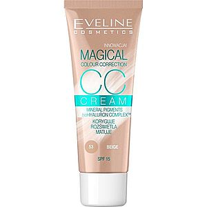 Eveline Cosmetics Magical Colour Correction CC krém SPF 15 odtieň 53 Beige 30 ml vyobraziť