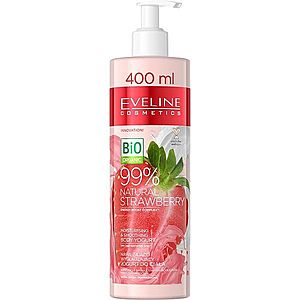 Eveline Cosmetics Bio Organic Natural Strawberry telový jogurt pre suchú a podráždenú pokožku 400 ml vyobraziť