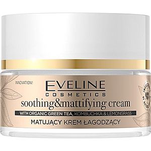 Eveline Cosmetics Organic Gold ľahký zmatňujúci pleťový krém so zeleným čajom 50 ml vyobraziť