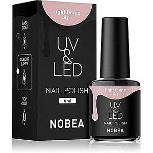 NOBEA UV & LED Nail Polish gélový lak na nechty s použitím UV/LED lampy lesklý odtieň Light taupe #11 6 ml vyobraziť