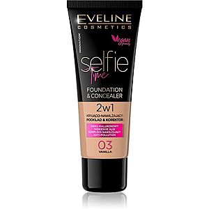 Eveline Cosmetics Selfie Time make-up a korektor 2 v 1 odtieň 03 Vanilla 30 ml vyobraziť