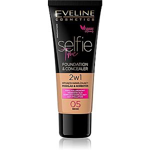 Eveline Cosmetics Selfie Time make-up a korektor 2 v 1 odtieň 05 Beige 30 ml vyobraziť