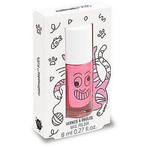 Nailmatic Kids lak na nechty pre deti odtieň Kitty - candy pink glitter 8 ml vyobraziť