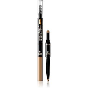 Eveline Cosmetics Brow Styler precízna ceruzka na obočie 3v1 odtieň 01 Medium Brown 1, 2 g vyobraziť