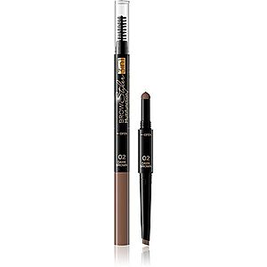 Eveline Cosmetics Brow Styler precízna ceruzka na obočie 3v1 odtieň 02 Dark Brown 1, 2 g vyobraziť