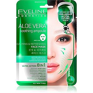 Eveline Cosmetics Sheet Mask Aloe Vera upokojujúca a hydratačná maska s aloe vera 1 ks vyobraziť