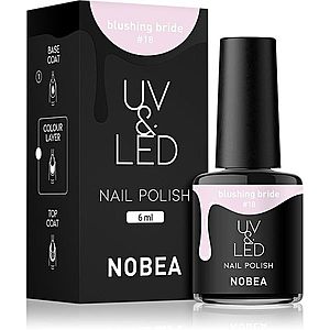 NOBEA UV & LED Nail Polish gélový lak na nechty s použitím UV/LED lampy lesklý odtieň Blushing bride #18 6 ml vyobraziť