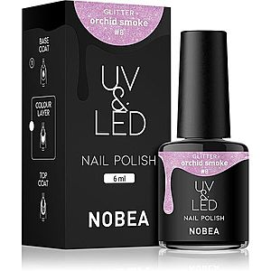 NOBEA UV & LED Nail Polish gélový lak na nechty s použitím UV/LED lampy lesklý odtieň Orchid smoke #8 6 ml vyobraziť
