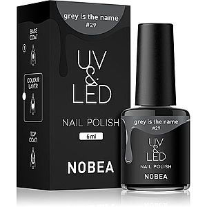 NOBEA UV & LED Nail Polish gélový lak na nechty s použitím UV/LED lampy lesklý odtieň Grey is the name #29 6 ml vyobraziť
