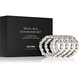 Notino Silk Collection Small Scrunchie Set súprava hodvábnych gumičiek do vlasov Cream odtieň vyobraziť