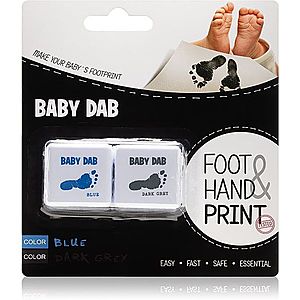 Baby Dab Foot & Hand Print Blue & Grey farba na detské odtlačky 2 ks vyobraziť
