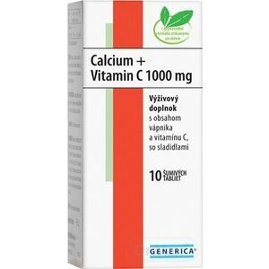 GENERICA Calcium + Vitamin C 1000 mg vyobraziť