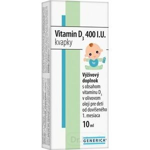 GENERICA Vitamin D3 400 I.U. kvapky vyobraziť