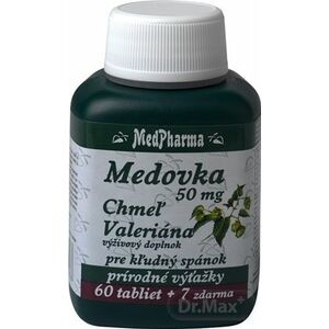 MedPharma MEDOVKA 50MG + CHMEĽ + VALERIÁNA vyobraziť