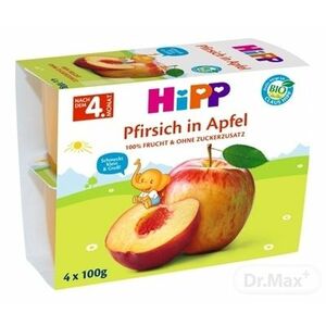 HiPP Príkrm BIO 100% Ovocie Jablká s broskyňami vyobraziť
