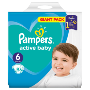 Pampers Active Baby GP 6 EXTRALARGE 56KS vyobraziť