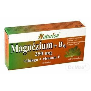 Naturica MAGNEZIUM 250 mg+B6+Ginkgo+vitamín E vyobraziť