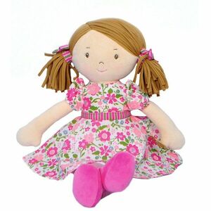 Bonikka Dames látková bábika fran-ružové-šaty vyobraziť