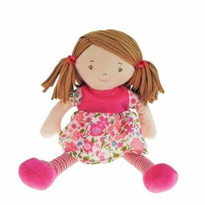 Bonikka Dames látková bábika malá mala-fran-ružové-šaty vyobraziť
