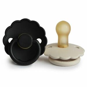 FRIGG Daisy kaučukové cumlíky Cream / Jet Black, 0-6m, dvojbalenie vyobraziť