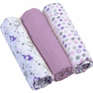 BabyOno Diaper Super Soft látkové plienky Violet 70 × 70 cm 3 ks vyobraziť