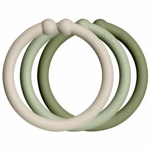 BIBS Loops závesné krúžky Vanilla / Sage / Olive 12 ks vyobraziť
