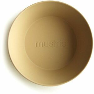 Mushie Round Dinnerware Bowl miska Mustard 2 ks vyobraziť