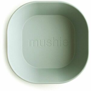 Mushie Square Dinnerware Bowl miska Sage 2 ks vyobraziť
