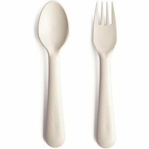 Mushie Fork and Spoon Set príbor Ivory 2 ks vyobraziť