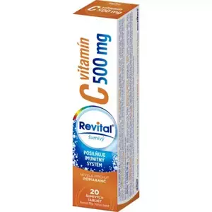 Revital vitamín C 500 mg 20 šumivých tabliet pomaranč vyobraziť