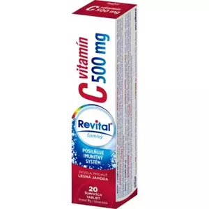 Revital vitamín C 500 mg 20 šumivých tabliet jahoda vyobraziť