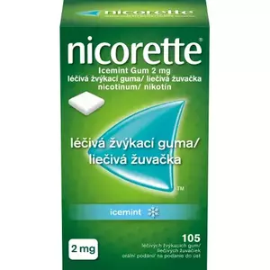 Nicorette Icemint Gum 2 mg gum.med.105 x 2 mg vyobraziť