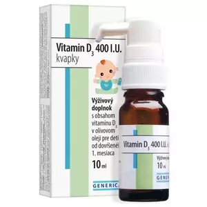 Generica Vitamín D3 400 IU kvapky 10 ml vyobraziť