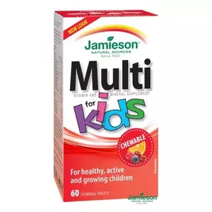Jamieson Multi Kids tablety na cmúľanie so železom 60tbl vyobraziť