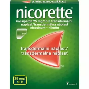 Nicorette invisipatch 25 mg/16h emp.tdm.7 náplastí vyobraziť