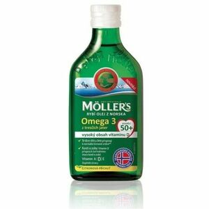 MOLLERS Omega 3 rybí olej dospelí 50+ citrónová príchuť 250 ml vyobraziť
