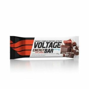 NUTREND Voltage energy bar, cake with caffeine, príchuť horká čokoláda 65 g vyobraziť