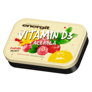 ENERGIT Vitamín D3 + acerola s príchuťou brusnica 42 kusov vyobraziť