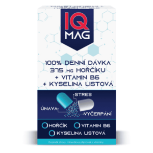 NATUR PRODUKT IQ MAG Horčík + B6 + kyselina listová 60 kapsúl vyobraziť