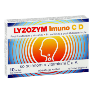 LYZOZYM Imuno C, D so selénom a vitamínmi E a K 10 živacích tabliet vyobraziť