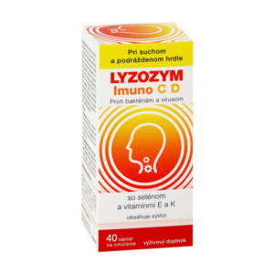 LYZOZYM Imuno C, D so selénom a vitamínmi E a K 40 tabliet na cmúľanie vyobraziť