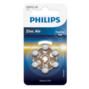 PHILIPS Zinc Air ZA312 batérie do načúvacích prístrojov 1, 4V hnedá 6 kusov vyobraziť