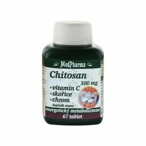 MEDPHARMA Chitosan 500 mg + vitamín C, škorica, chróm 67 tabliet vyobraziť