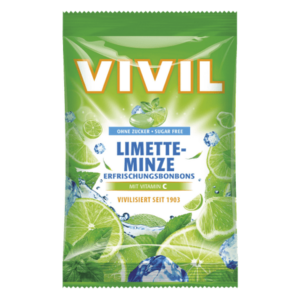 VIVIL Drops s príchuťou limetka a pepermint s vitamínom C 60 g vyobraziť