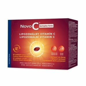 NOVO C Komplex forte lipozomálny vitamín C s vitamínom D3, zinkom, extraktom zo šípok a citrusovými bioflavonoidmi 60 kapsúl vyobraziť