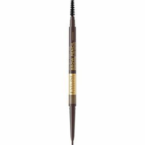 Eveline Cosmetics Micro Precise vodeodolná ceruzka na obočie s kefkou 2 v 1 odtieň 03 Dark Brown 4 g vyobraziť