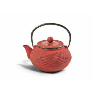 Liatinová čajová kanvica so sitkom 800 ml - červená vyobraziť