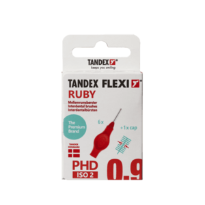 Tandex Flexi medzizubné kefky červené 0, 90 mm, 6 ks vyobraziť