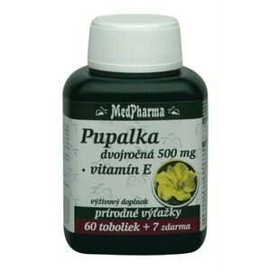 Medpharma Pupalka dvojročná 500mg + Vitamin E 67 tabliet, Akcia vyobraziť